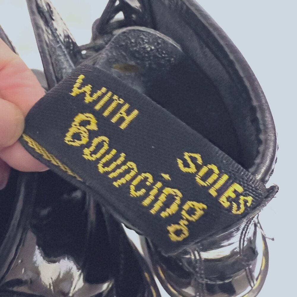 Dr. Martens--Sz.10 #1460 AIR Wair/Bouncing Soles-Black Patent Leather Shiny - Picture 8 of 16
